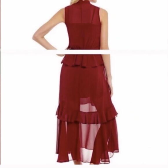 Women’s NWT Gianni Bini Burgundy Miranda Dress - Picture 5 of 7